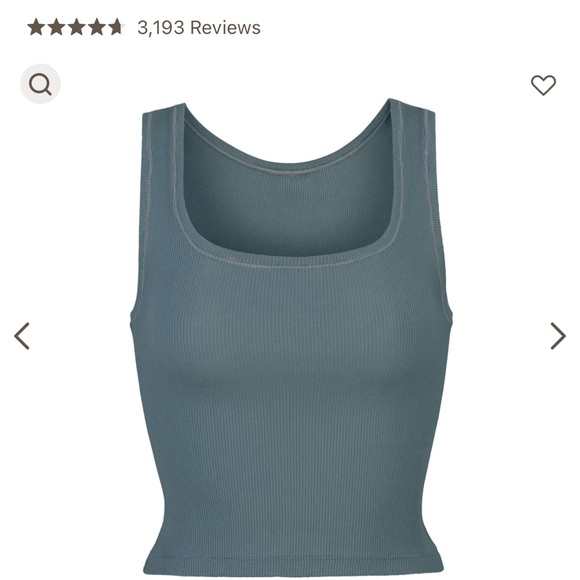 Skims full set - ribbed leggings, ribbed boxers, and ribbed tank top - Picture 3 of 6